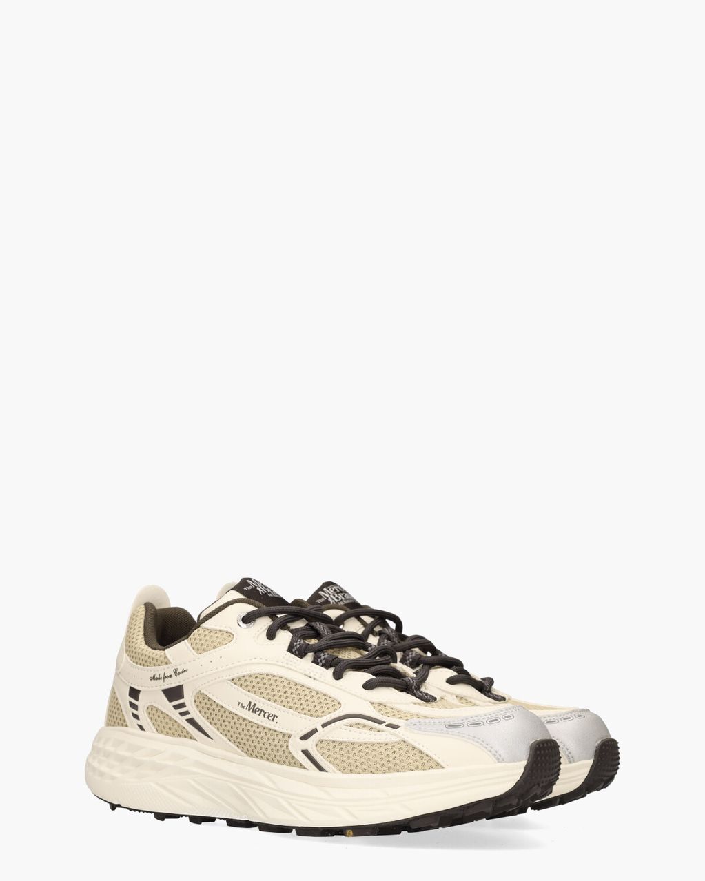 Mercer Amsterdam The Re-Run MAX Cactus Beige/Off-White Herensneakers