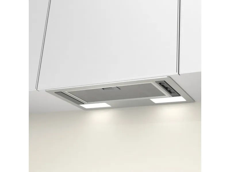 Gorenje Essential BHI611ES - Hætte - tag - bredde: 53.4 cm - dybde: 30 cm - udtrækning og recirkulation (-) - grå