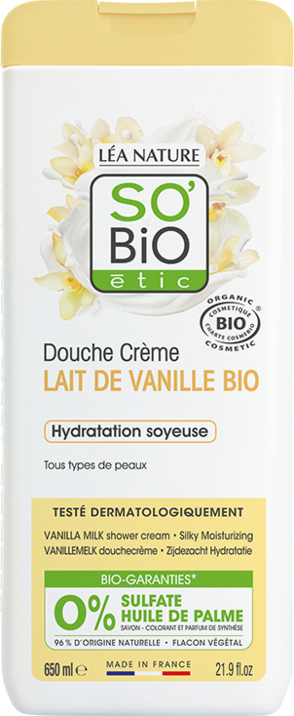 LÉA NATURE SO BiO étic  Duschcreme Vanille, 650 ml