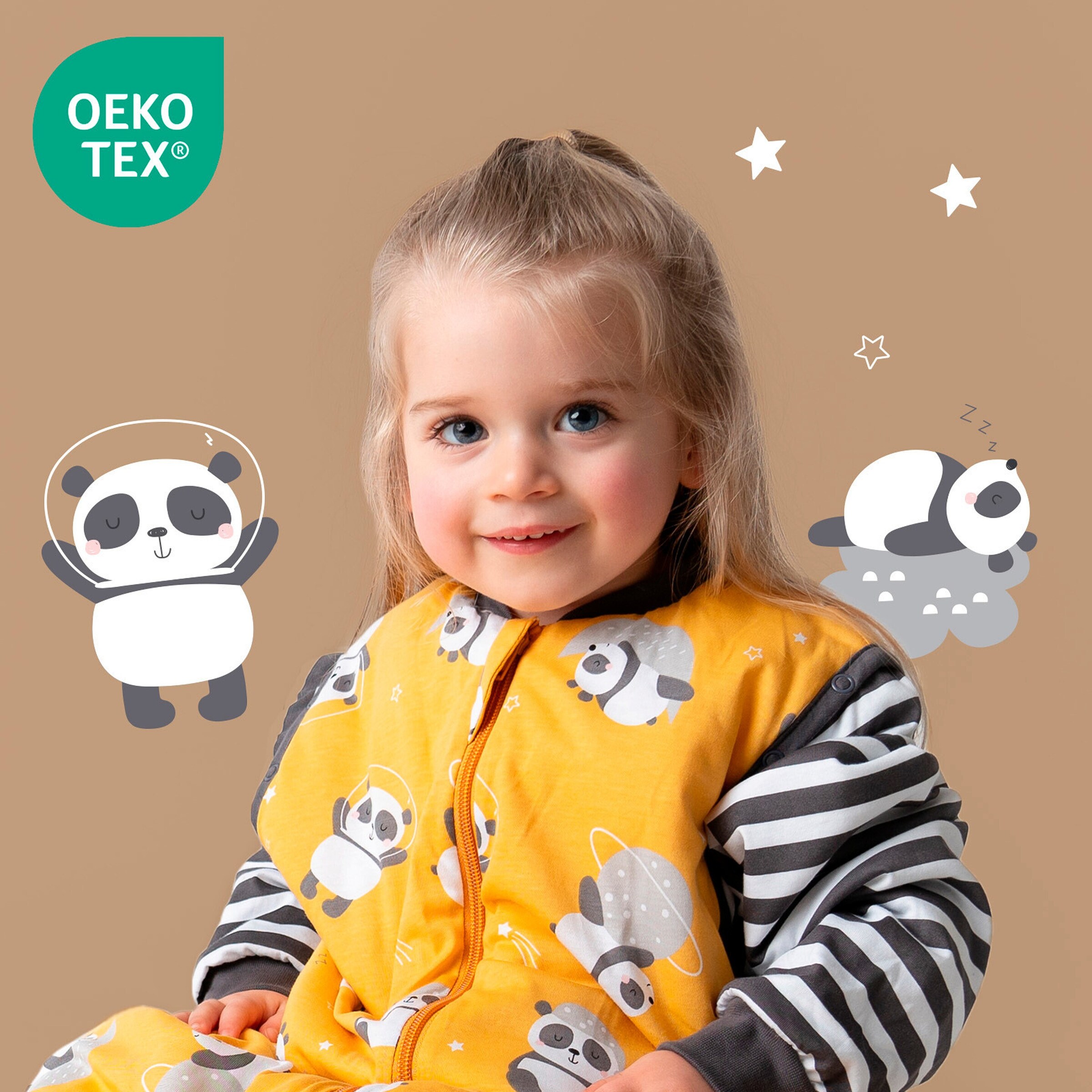 schlummersack Schlafsack ohne Füßen 2.5 Tog Panda