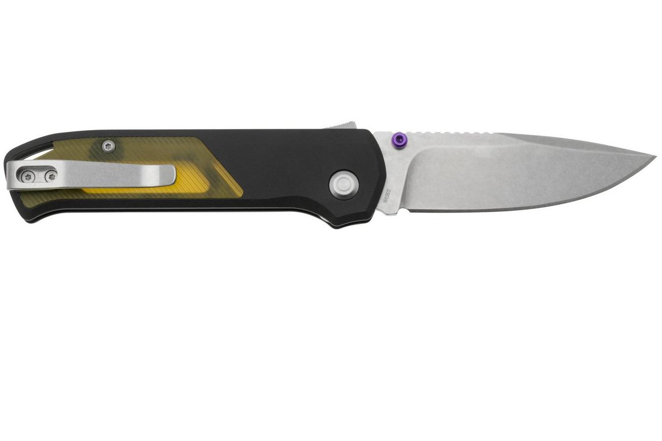 Flytanium Arcade Shark-Lock 1251 Stonewashed, Void Black Aluminum, Ultem Inlay, zakmes