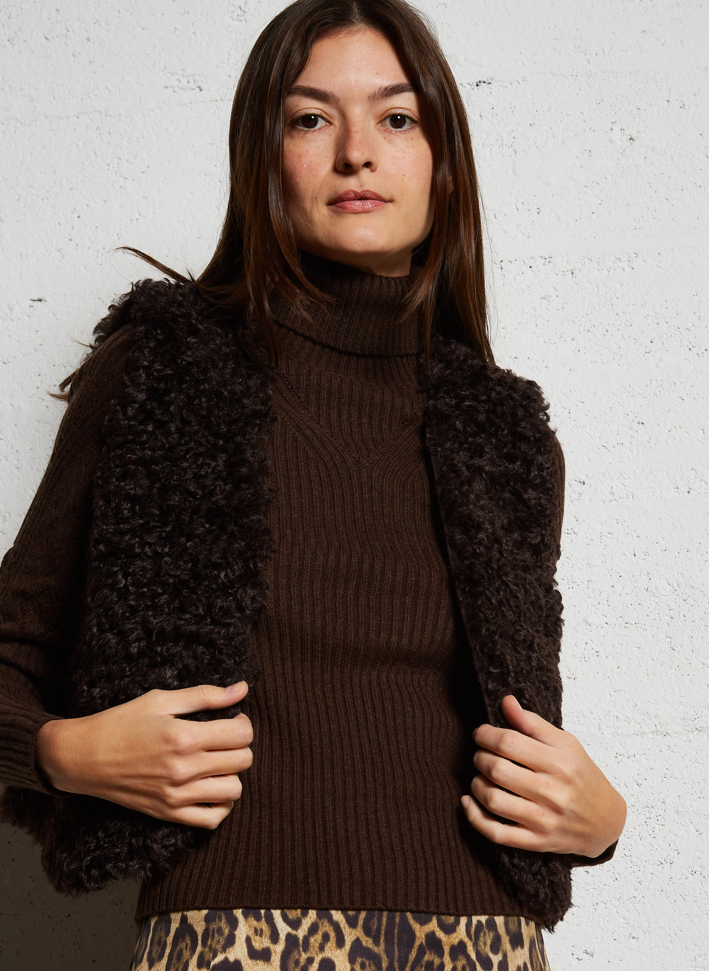 BAILY POODLE - Veste en fourrure synthétique | Marron