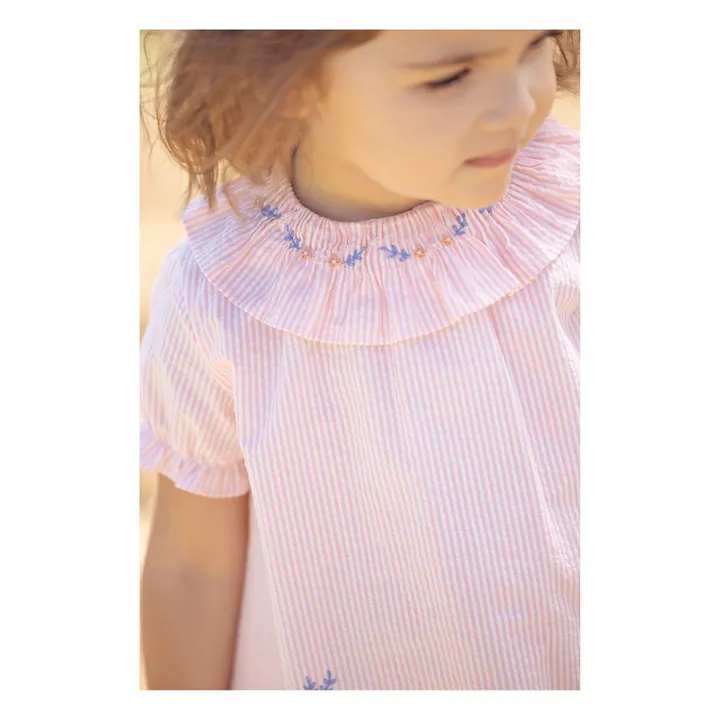 Tartine et Chocolat Ensemble Rayé Blouse et Bloomer | Rose pâle