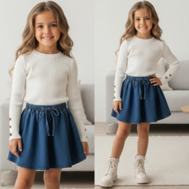 Comfy fit denim skirt - blauw