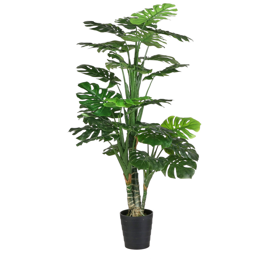 Mica decorations - monstera artificielle vert en pot h160