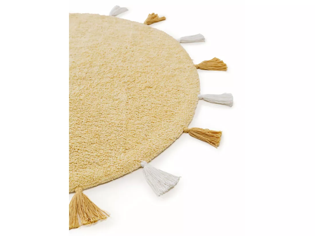 Tapis lavables pour enfants Malu Jaune ø 100 cm rond