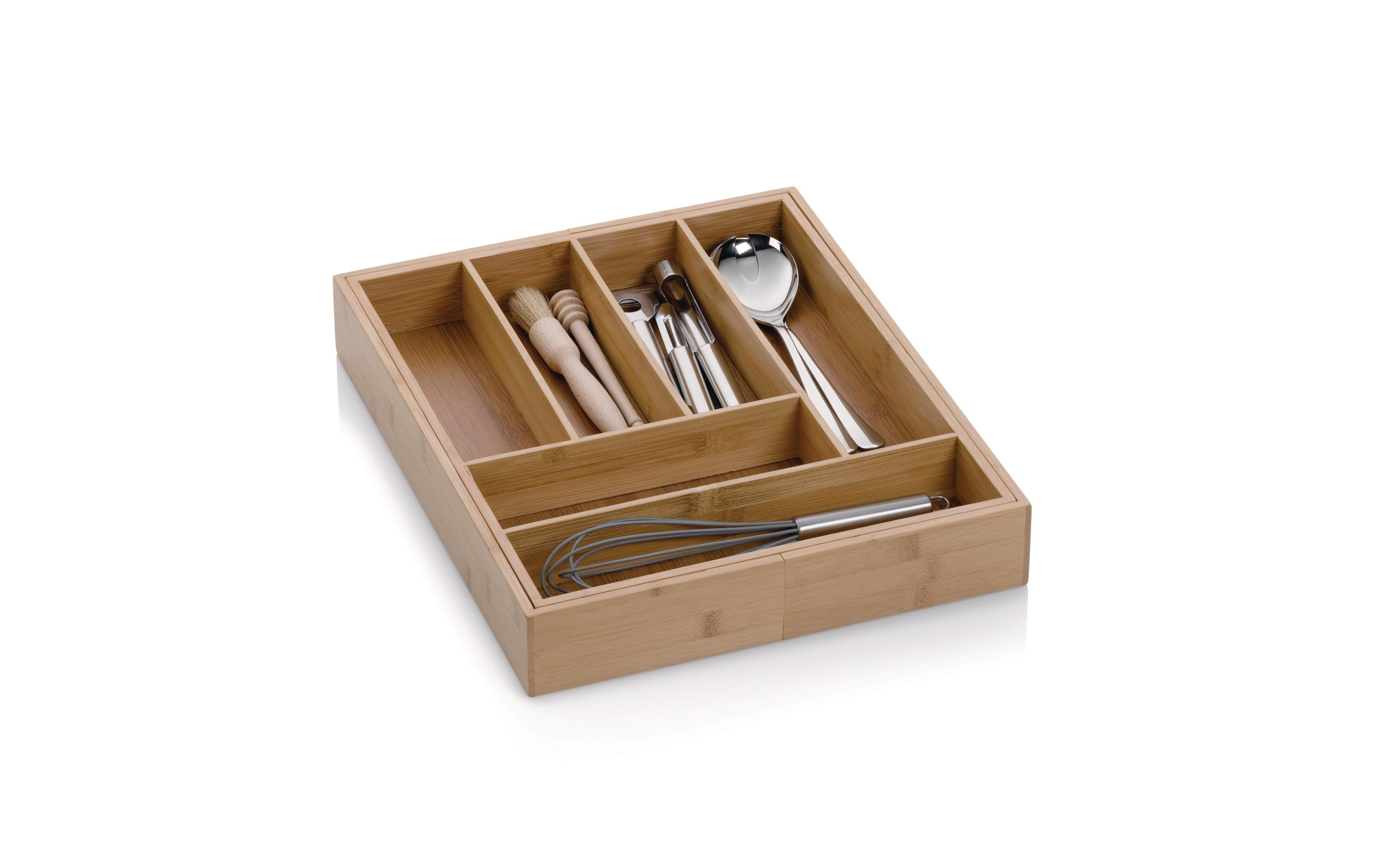 Besteckkasten Kalma BraunBesteckablage aus Bambus