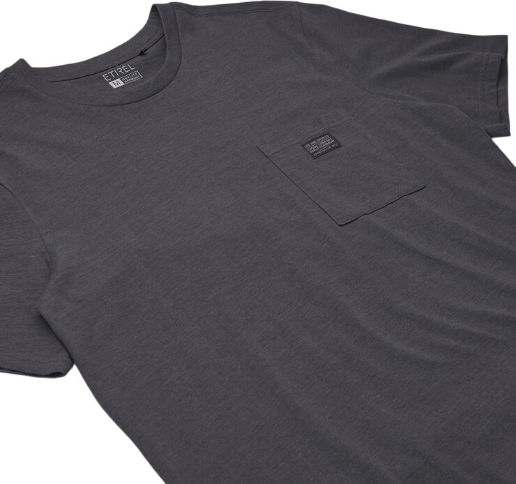 Etirel Solid Slub T-shirt Sort