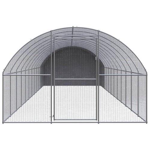 galinheiro externo vidaXL Silver