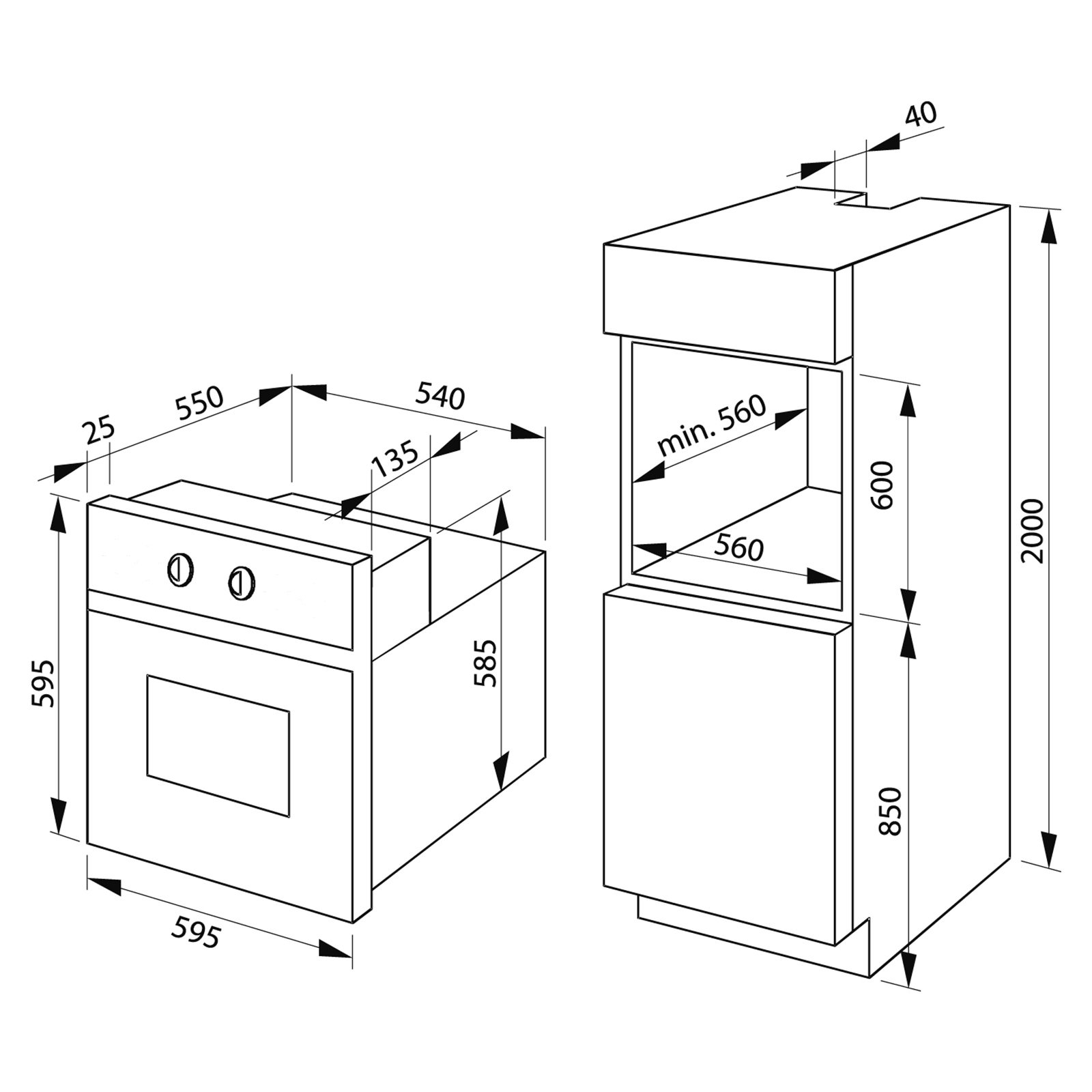 MICAN Einbau-Backofen 90450 - A