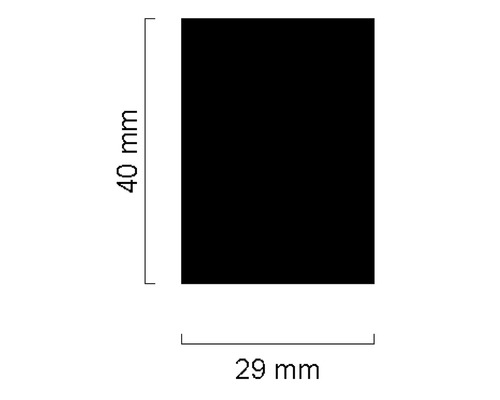 Rechthoekige strip, ruw beukenhout, 29x40x950 mm