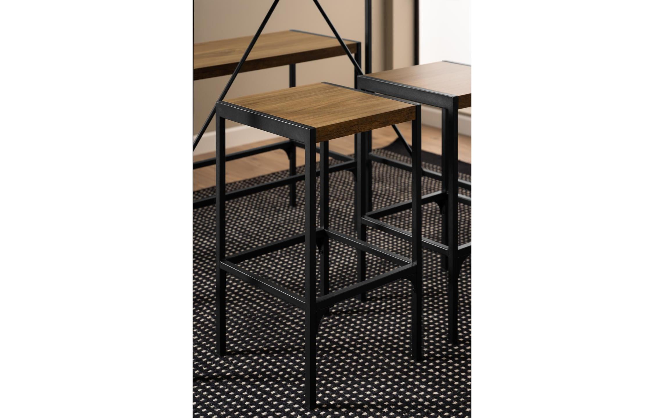 Bartisch Bahamas 4-er Set, Braun/Schwarz<br>Stehtisch