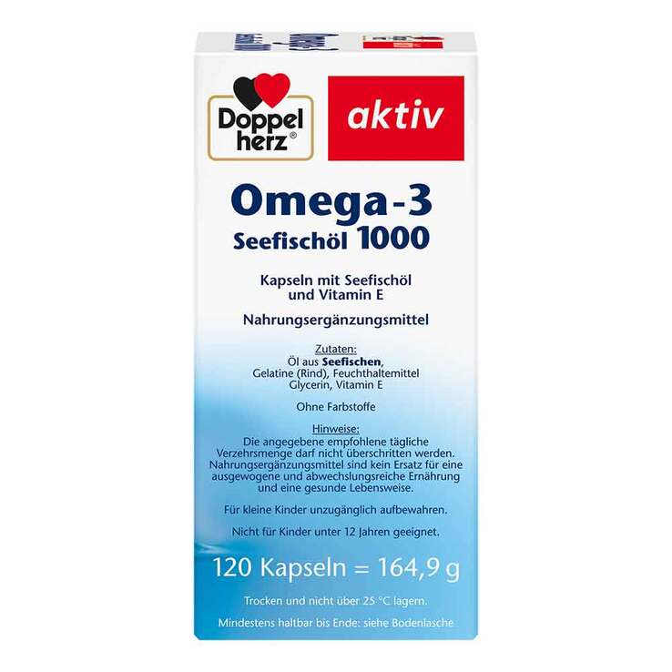 Doppelherz Omega-3 Seefischöl 1000 Kapseln, 120 St