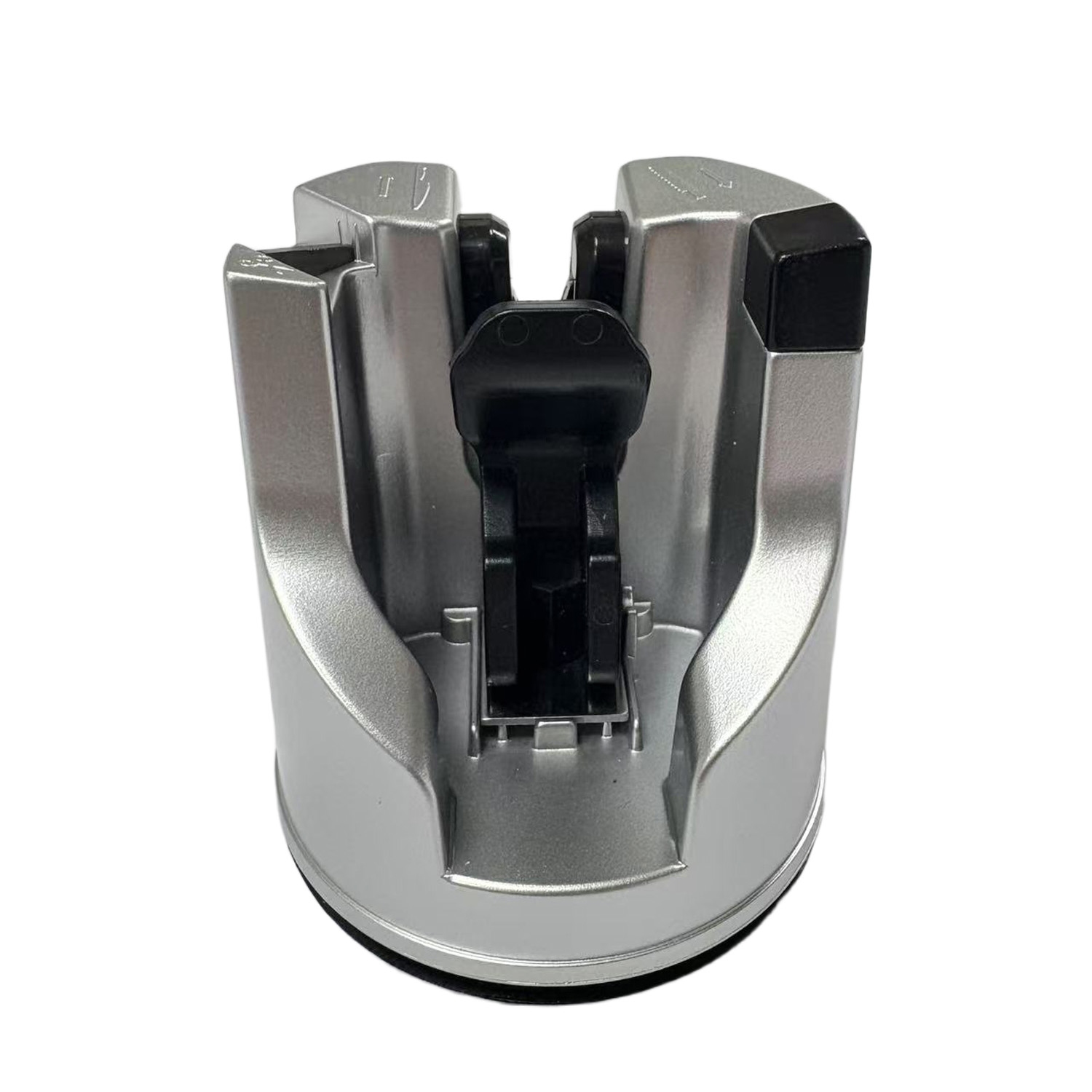 Messerschärfer mit PowerGrip-Saugnapf silber/schwarz