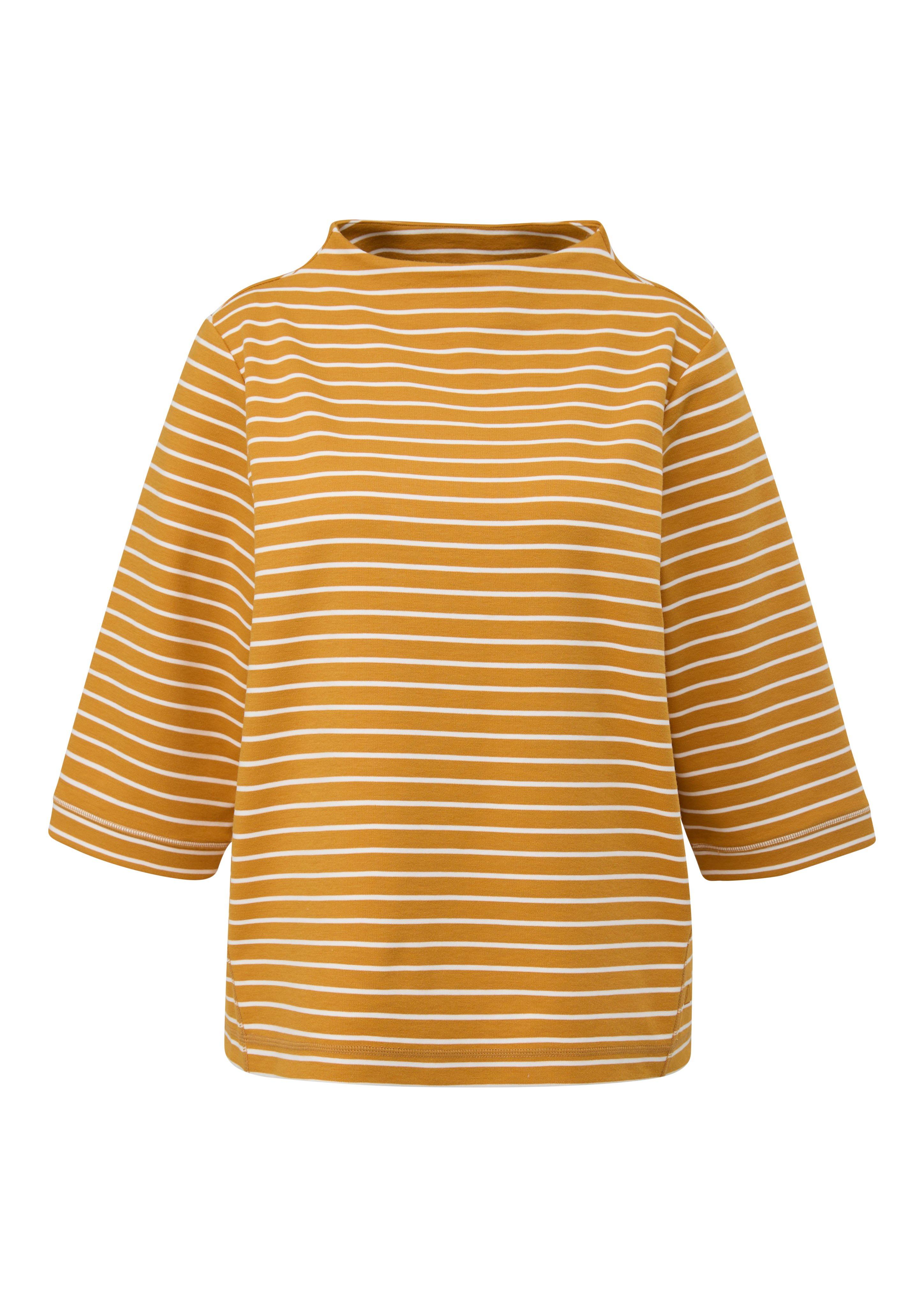 Gestreiftes Sweatshirt mit Stehkragen