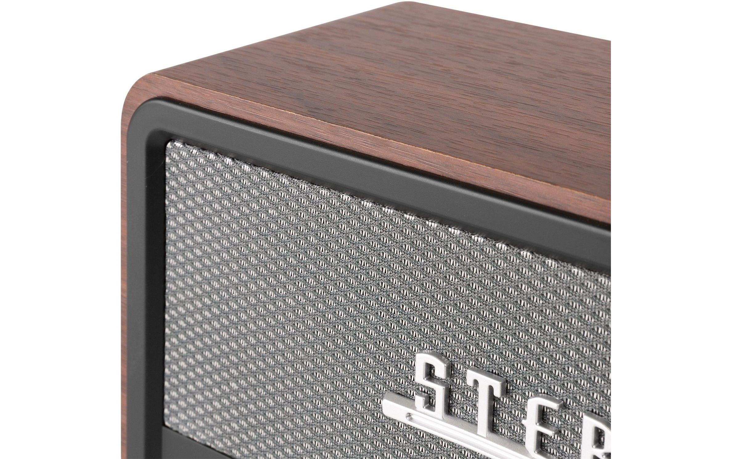 DAB+ Radio Foggia GrauDigitalradio im Retro-Design mit Stereo-Lautsprechersystem und Senderspeicherung