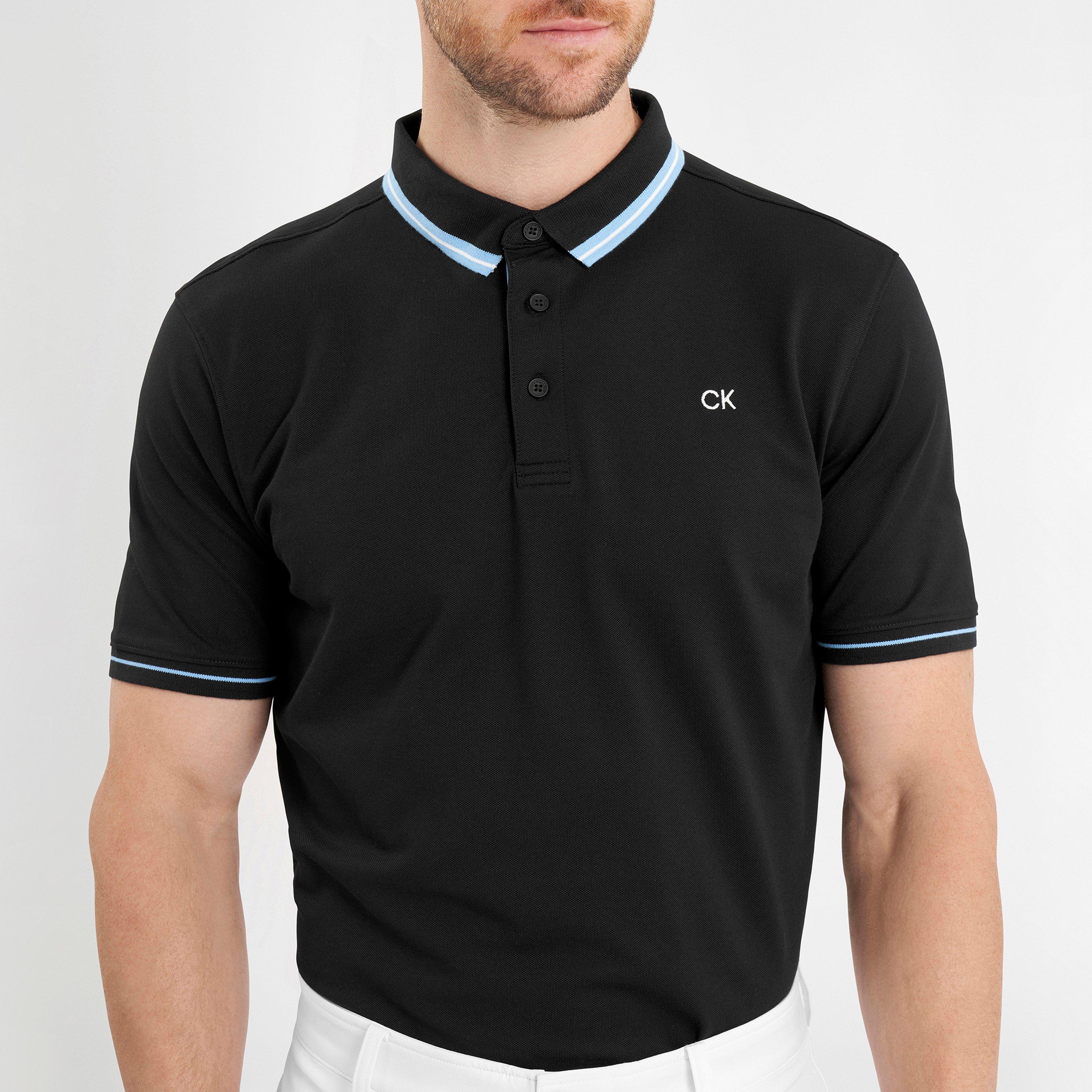 Calvin Klein Golf CKG Monogram Pique Polo Shirt Mens