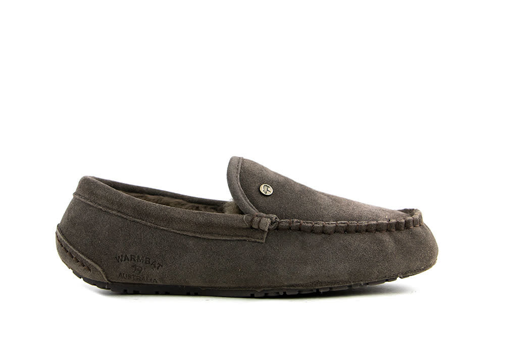 Warmbat Pantoffels Grijs Earlwood Pebble Suede