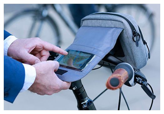 Sacoche de Guidon Klickfix Smart Bag Touch Gris