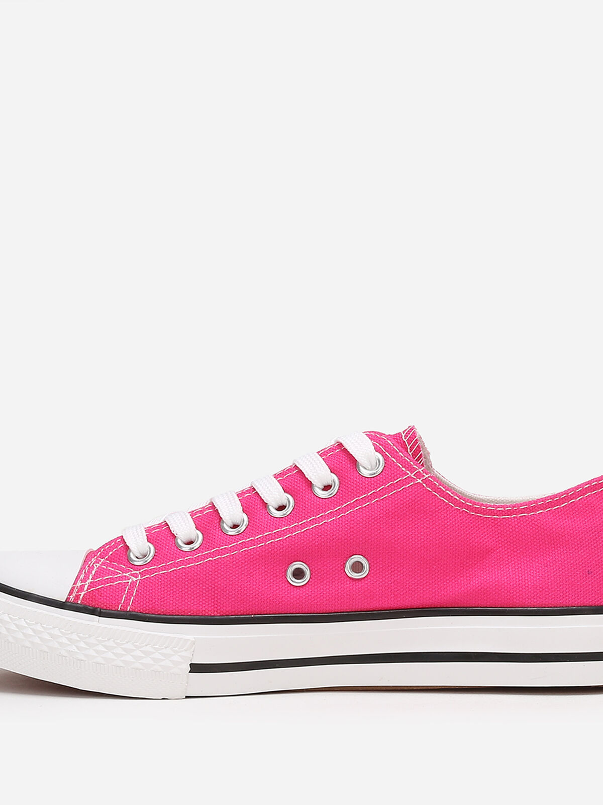 Tennis basses en toile- Fuchsia
