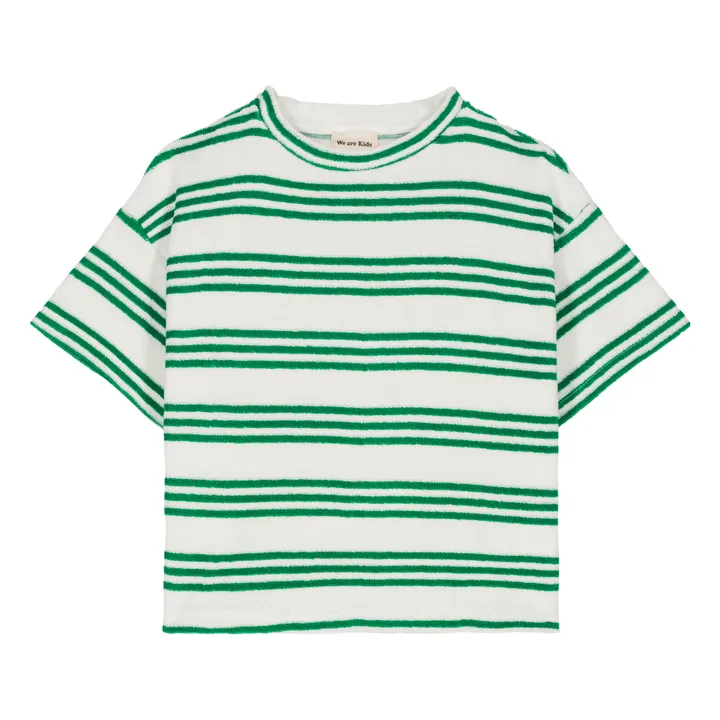 We Are Kids T-Shirt Jordan Rayure Eponge Bio | Vert