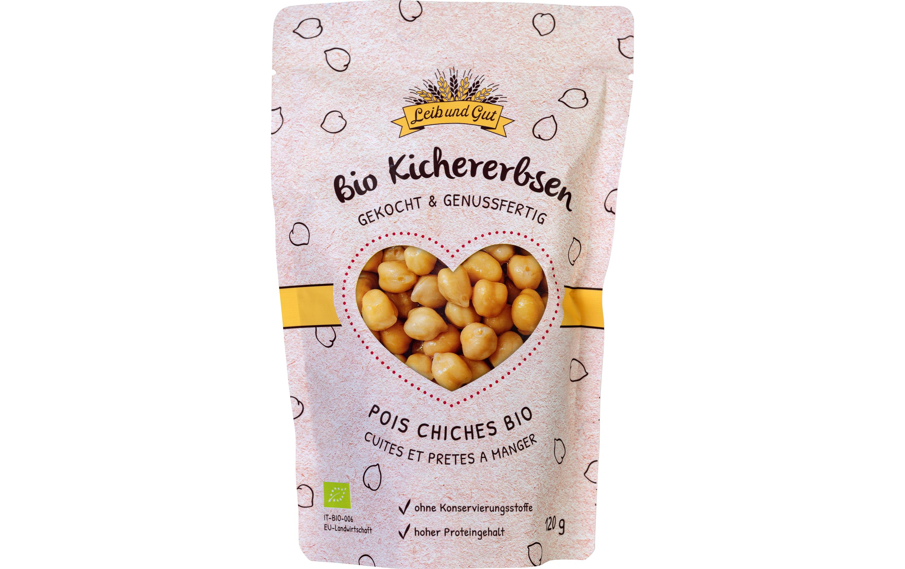 Bio Kichererbsen gekocht 120 gGenussfertige Kichererbsen aus Italien