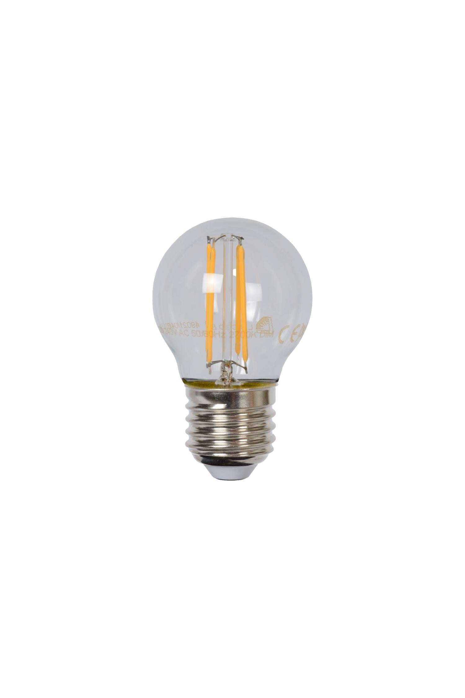 G45 LED lichtbron E27 4W 2700K transparant dimbaar