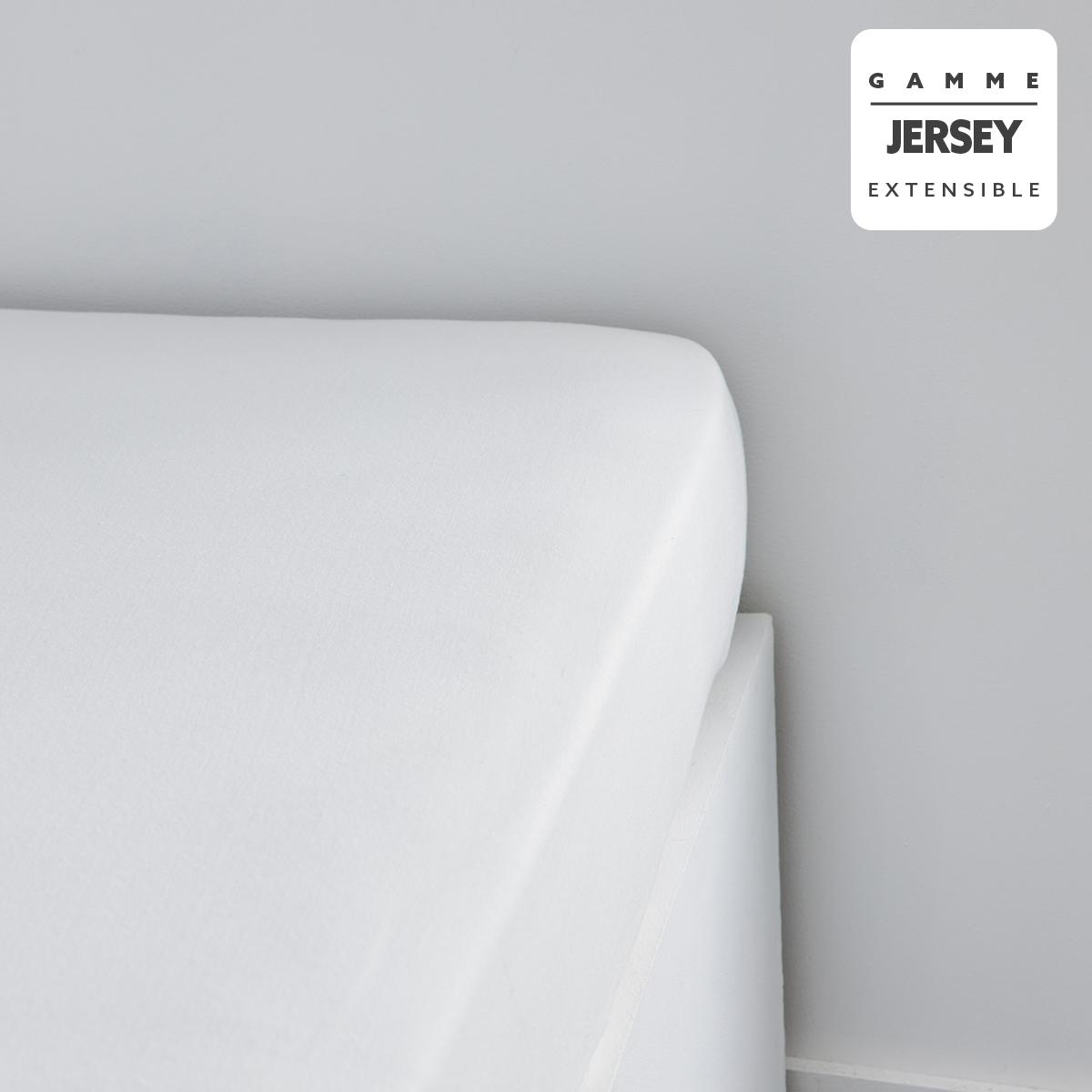 DRAP HOUSSE JERSEY 160X200CM CRAIE