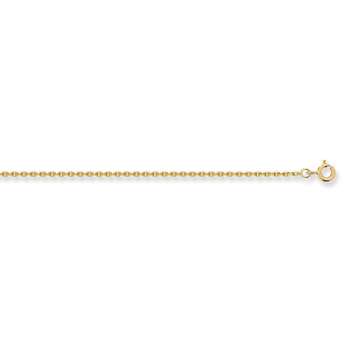 Chaîne maille forçat or jaune 9 carats 1.4mm