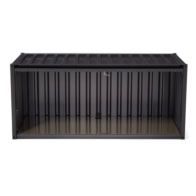 Container DS, mit Schloss, RAL 7021 Schwarzgrau
