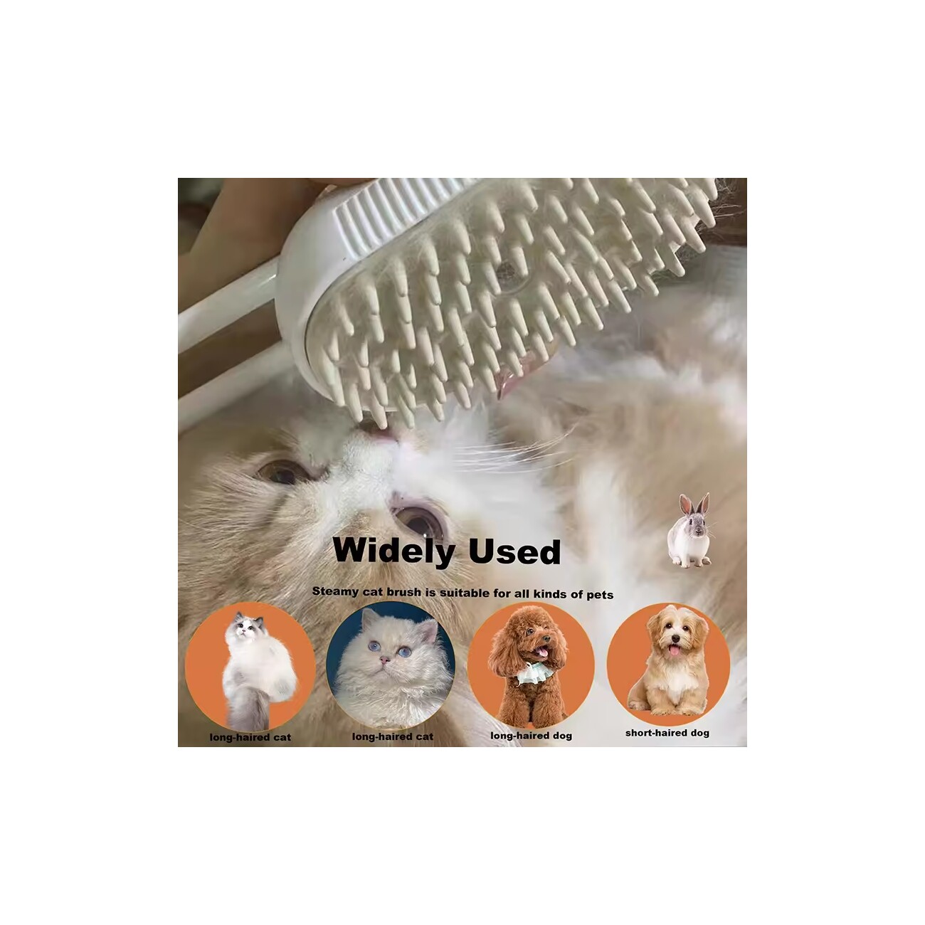 Petsation 3-in-1 Bürste mit Dampf für Katzen & Hunde
