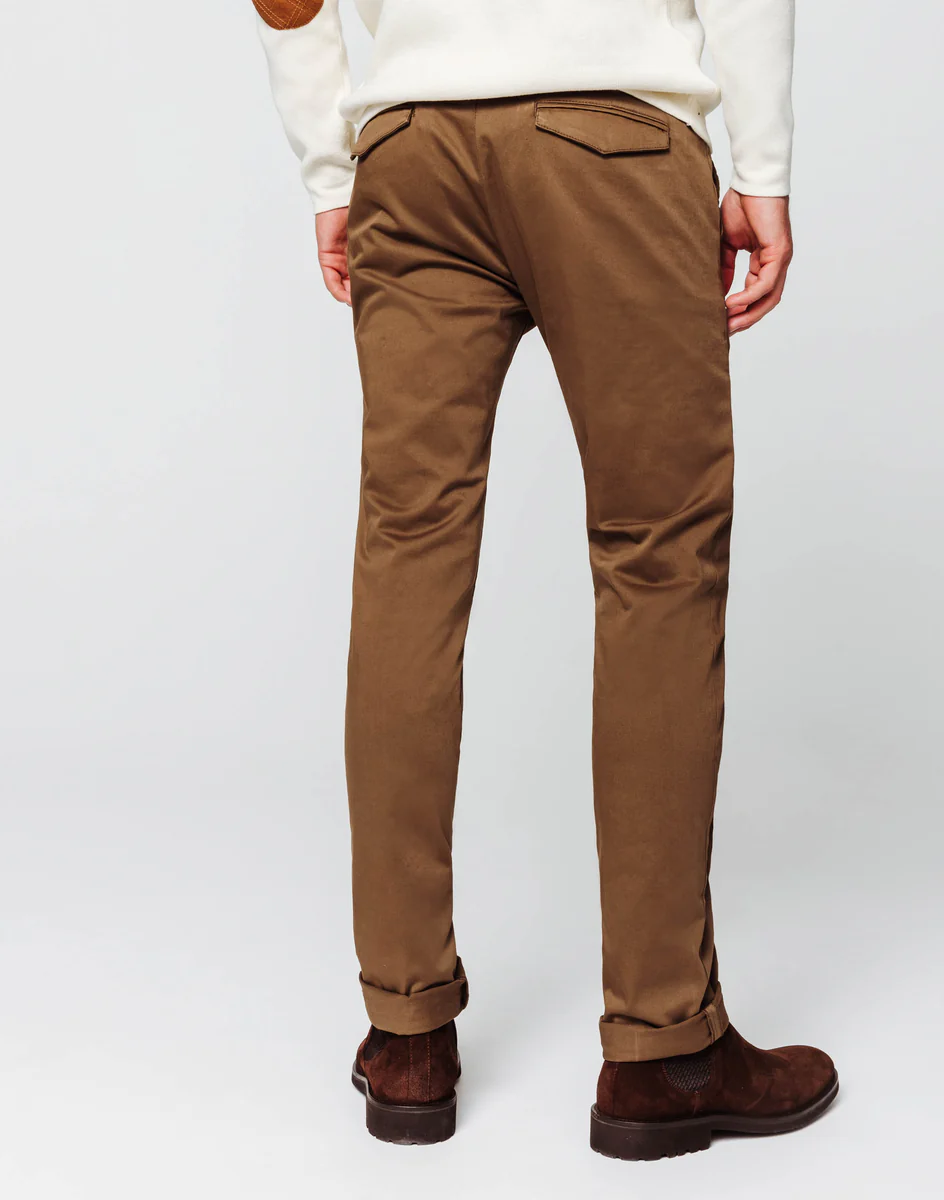 Chino satin camel