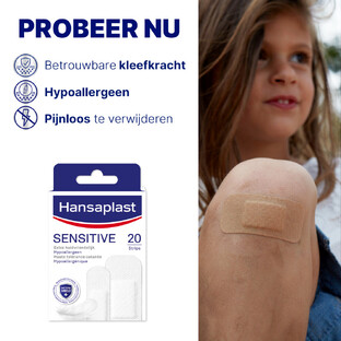 Hansaplast Pleisters Sensitive Strips 20ST