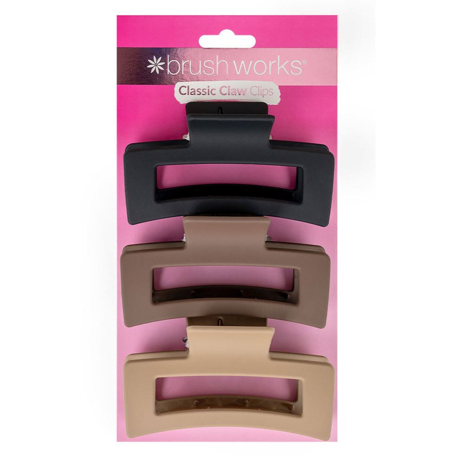 Brushworks Classic Claw Clips 3pcs