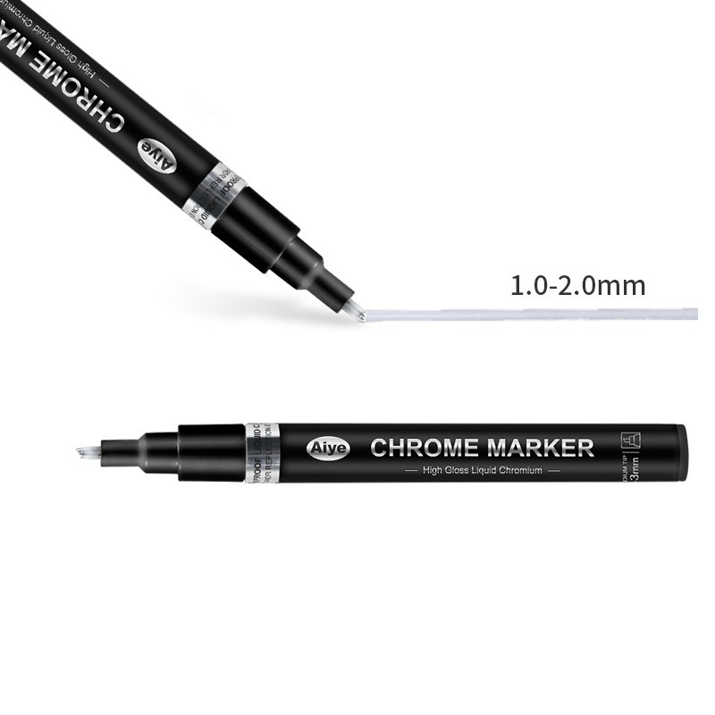 (3er Set) Wasserfeste Flüssig Chrom Stifte Pigmentierte Spiegeleffekt Lack Marker