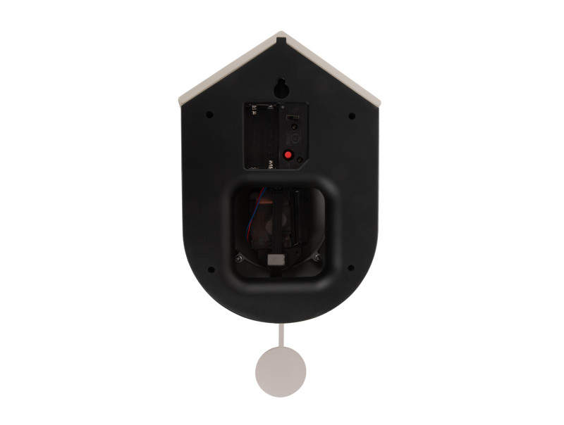 Wall Clock Grato Cuckoo KA6026BK Black & warm grey