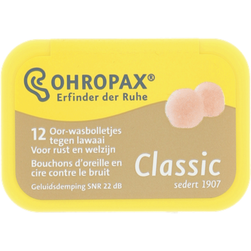 Ohropax Classic oordopjes, 12 stuks