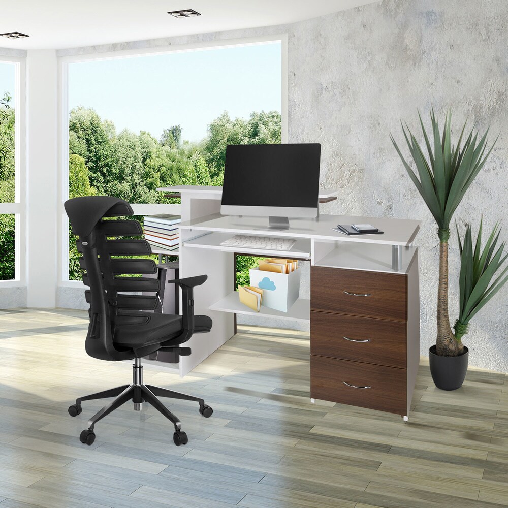Schreibtisch WORKSPACE H IV Melaminharzbeschichtete Spanplatte, Gestell pulverbeschichteter Stahl hjh OFFICE