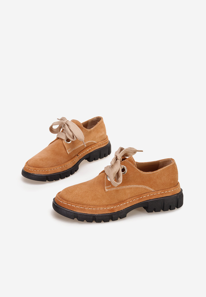 Chaussures casual femme en cuir chameau Dasha V4
