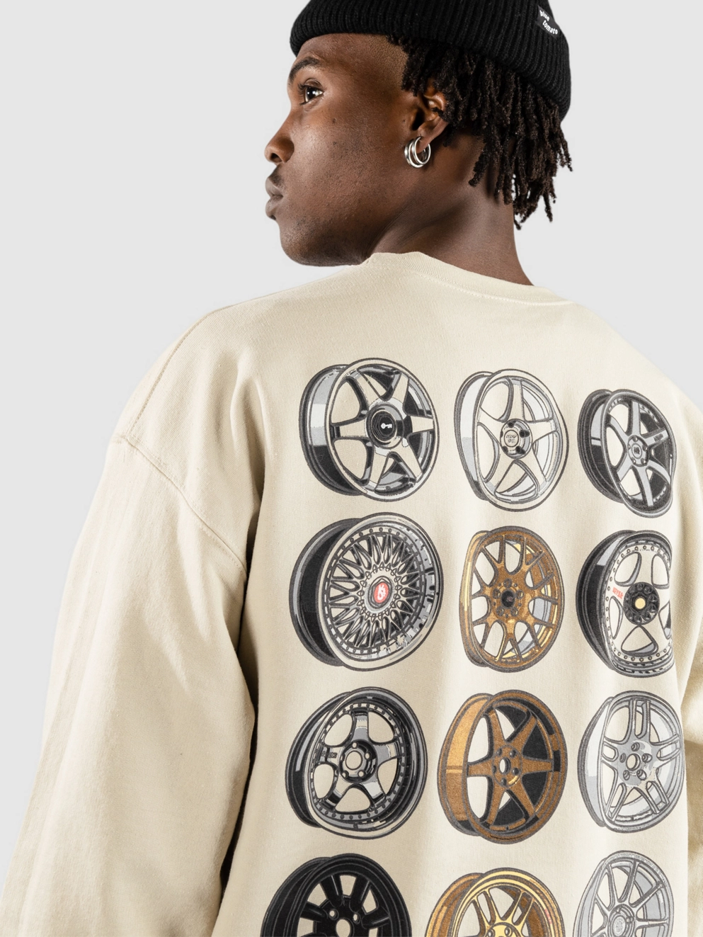 Key Street Wheels Crew Sweater natural
