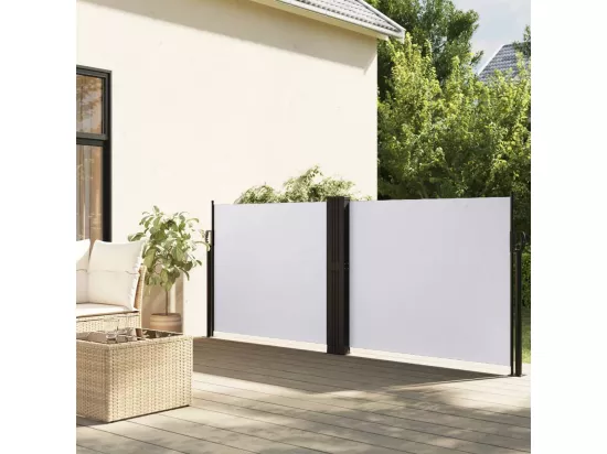 Auvent latéral rétractable blanc 140x1200 cm