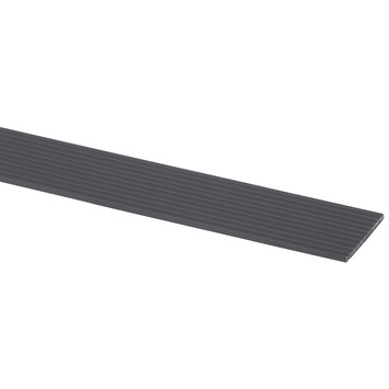Slijtstrip kunststof antraciet zelfklevend 2,5x40mm 260cm
