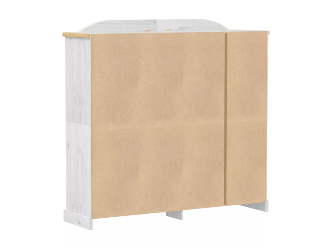 Garde-robe Corona blanc 194x52x186 cm bois de pin massif