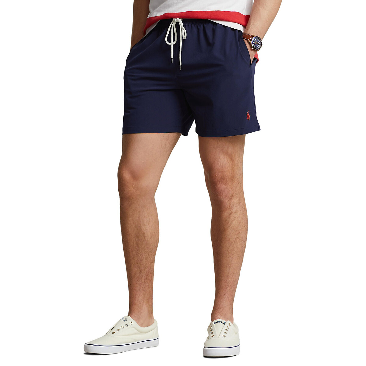 POLO RALPH LAUREN<br>Calções de banho lisos