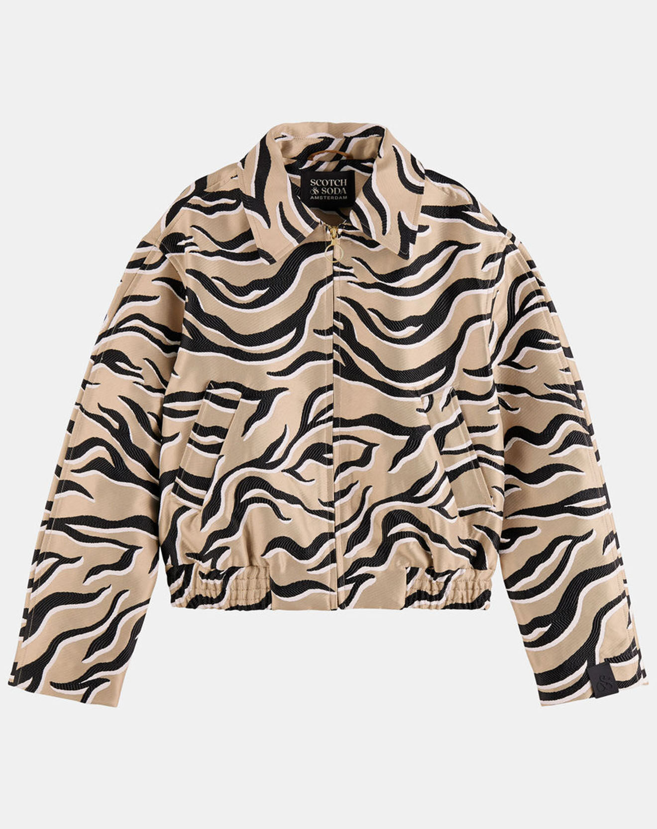 Scotch & Soda Veste courte Animal beige/noir