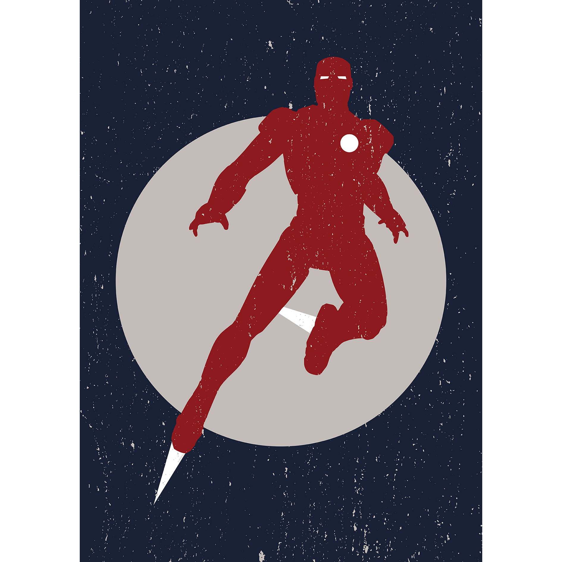 Wandbild IRON MAN FLY - blau - 50x70 cm