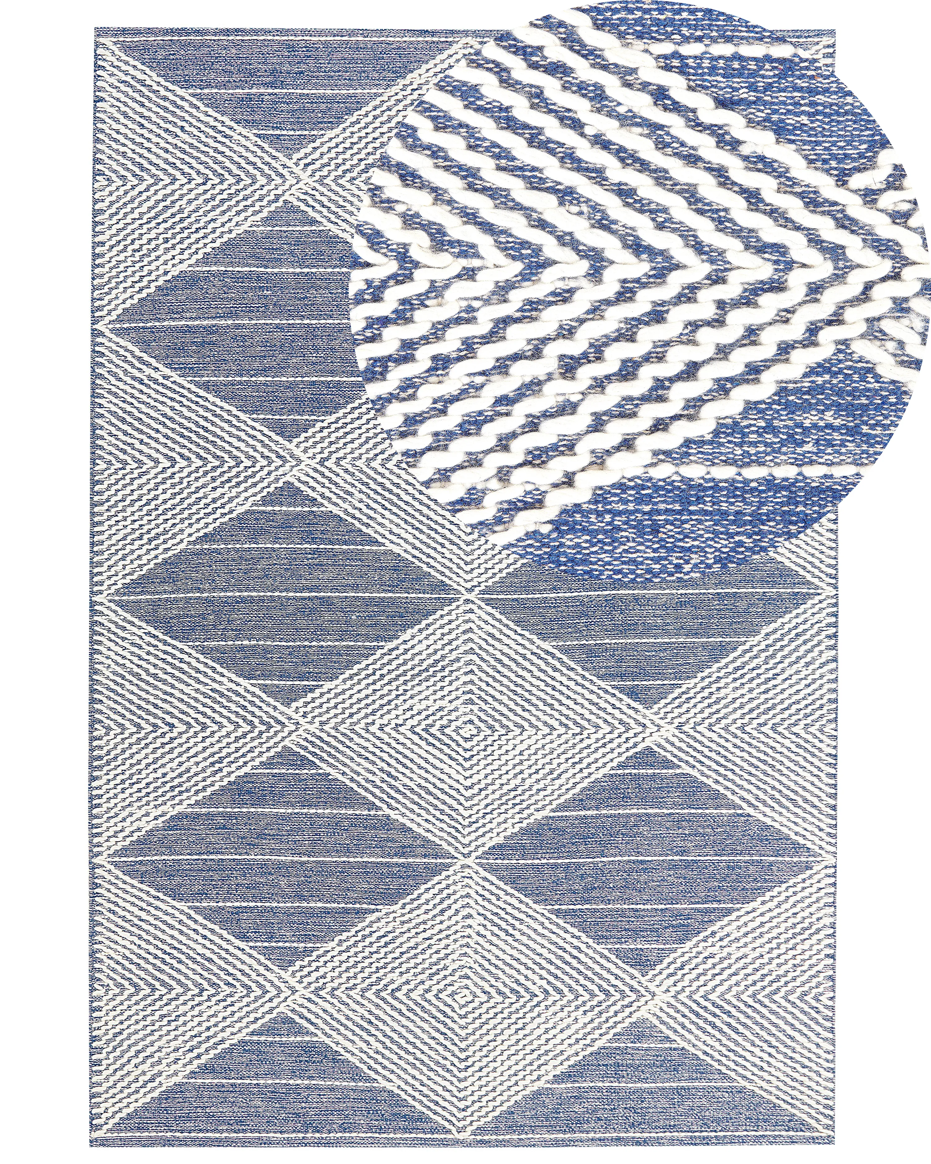 Vloerkleed DATCA Blauw 160 x 230 cm Wol