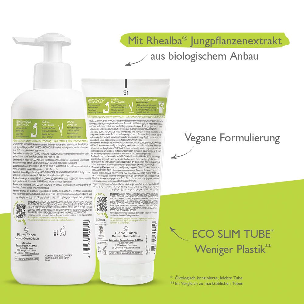 A-DERMA EXOMEGA CONTROL Rückfettende Milch