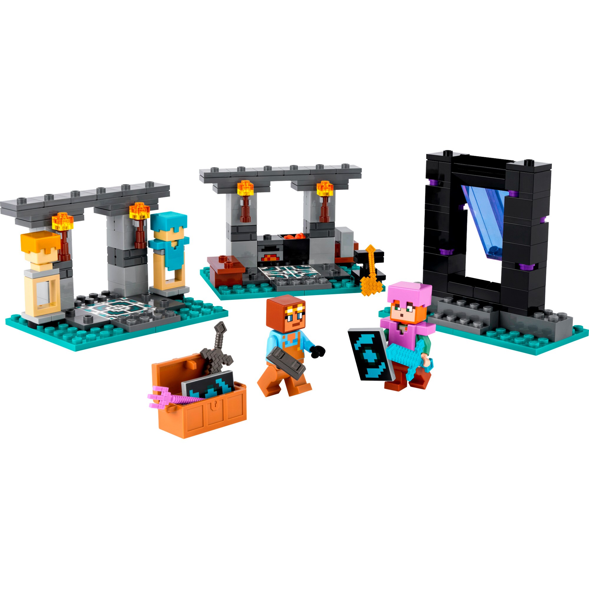 LEGO Konstruktionsspielzeug Minecraft Die Waffenkammer