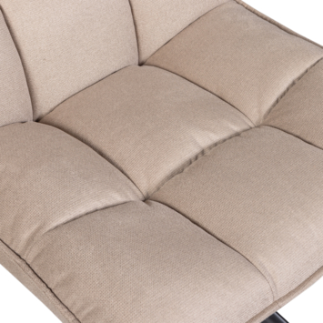 WOOOD fauteuil Jouke zand gestoffeerd polyester draaibaar